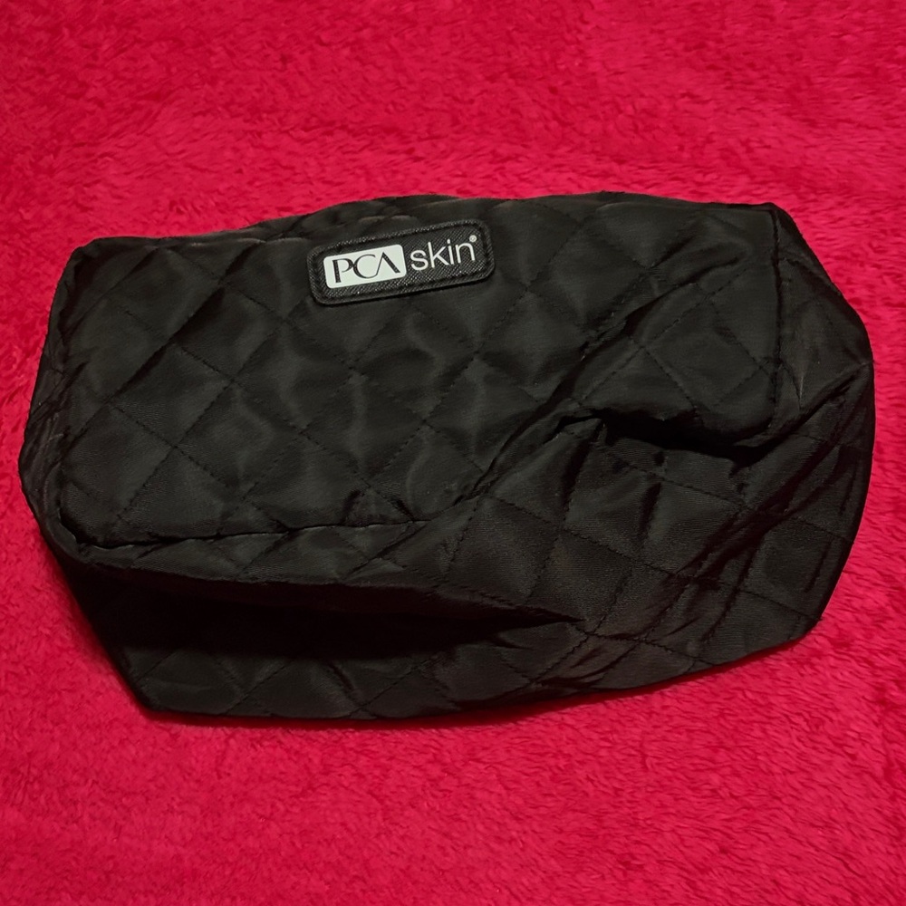 PCA Skin Quilted Black Cosmetic Bag